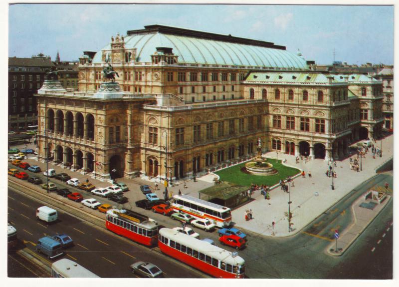 P595 JLs vintage vienna austria trollies, cars the opera house