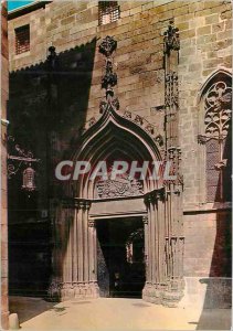 Postcard Modern Barcelona Neighborhood Gothic cathedral Gate of Pity