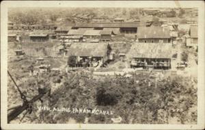 Panama Canal Bldgs - RR Station in Distance? c1920 Real Photo Postcard