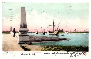 Postcard BOAT SCENE Chicago Illinois IL AR8346