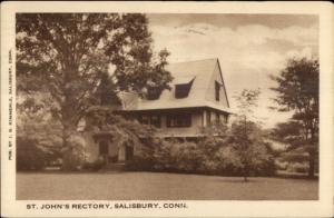 Salisbury CT St. John's Rectory Postcard