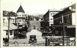 Vintage Real Photo Postcard. Dock St Ketchikan Alaska. Pub Shellers s498