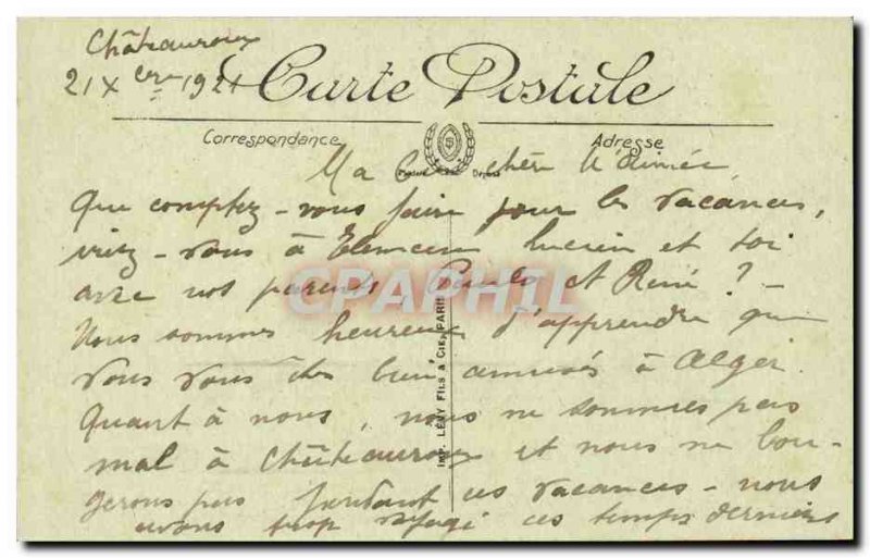 Chateauroux Old Postcard The Berrichone