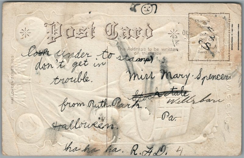 HALLOWEEN SERIES No. 5 ANTIQUE POSTCARD