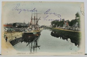 France ABBEVILLE Le Port c1904 Postcard L14