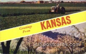 Greetings from, KS      ;     Greetings from, Kansas 