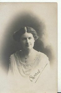 Family History Postcard - Real Photo of a Lady Called Carrie, Taken 1912 TZ10397