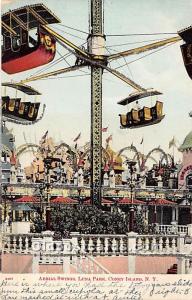Aerial Swing, Luna Park Coney Island, NY, USA Amusement Park 1906 glitter on ...