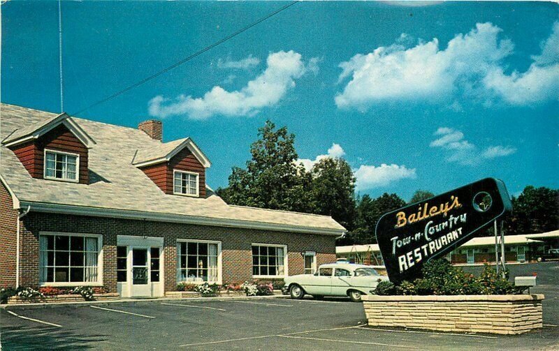 1950s Tow N Country Restaurant Princeton West Virginia Roanoke Postcard 21-4344