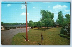 Cook Indiana IN Postcard Crest View Motel Exterior Roadside c1960s Vintage Trees