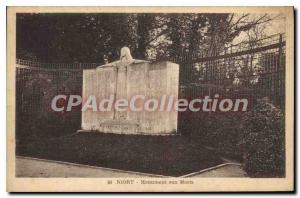 Old Postcard Niort Monument Aux Morts