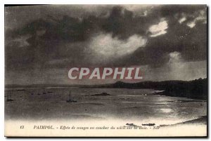 Postcard Old Paimpol effects of clouds at sunset over the Bay