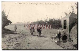 Rabat Morocco Old Postcard The Touargas and view of the Sultan blais