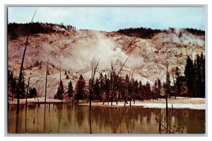 Vintage Postcard WY Roaring Mountain Yellowstone National Park Wyoming 