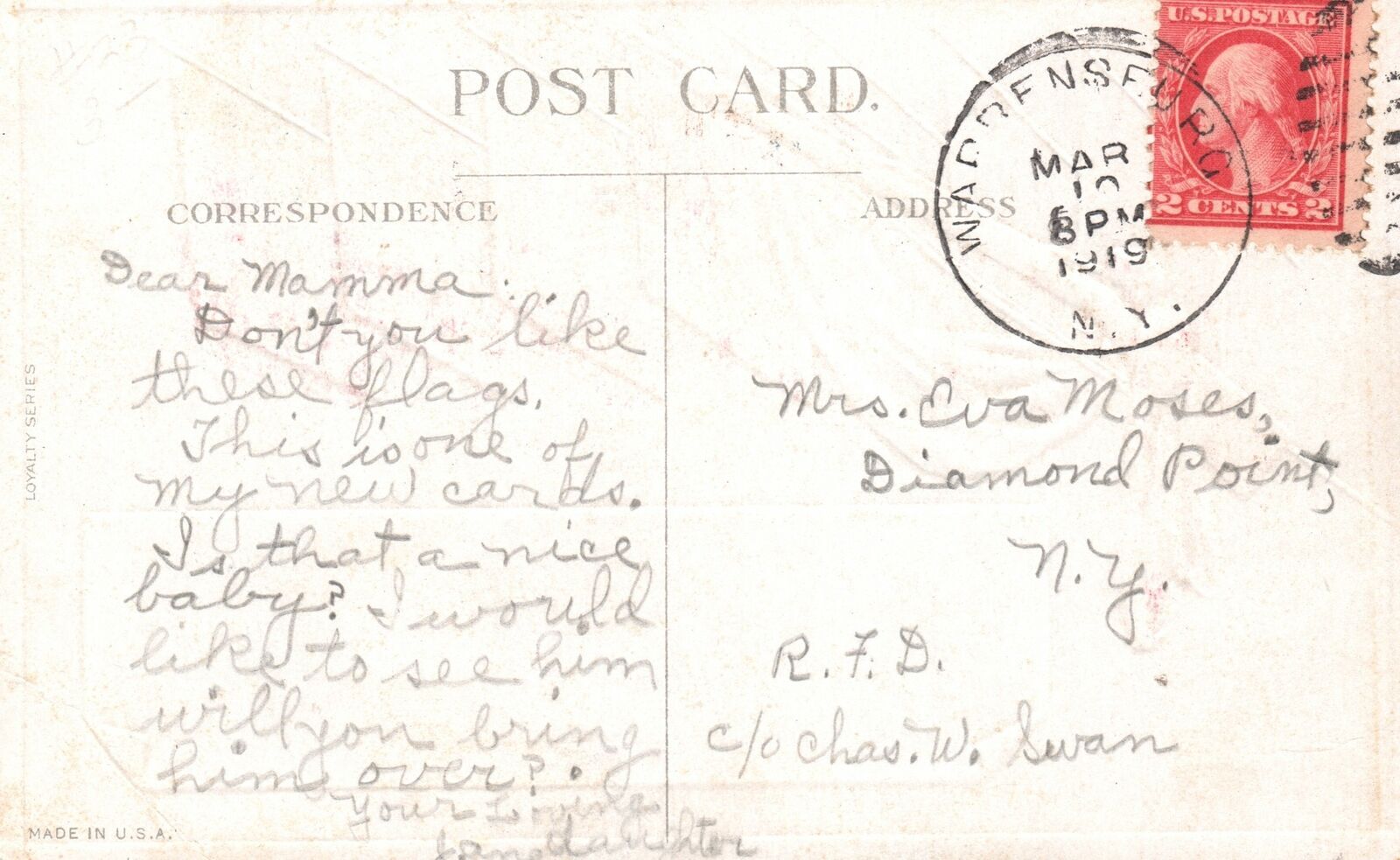 Vintage Postcard 1919 You Answered The Call To The Colors You Were ...