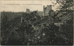 CPA CROZANT Vue d'Ensemble des Ruines (1143741)