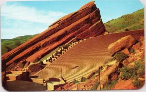 postcard Colorado Red Rocks Amphitheatre  Denver Mountain Parks
