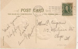 Angels Girls. Easter Greetings  Old vintage German Easter Postcard. Embossed