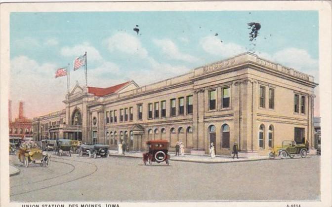 Iowa Des Moines Union Station 1933 Curteich