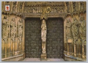 Foreign~Spain~Cathedral Of Leon~White Virgin On Door Of Judgement~Continental PC 