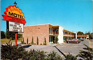 Sunrise Motel, 801 W Vine St, Kissimmee FL Vintage Postcard S70