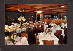 NY Interior Stockholm Restaurant Swedish Buffet New York City NYC Postcard