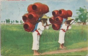 Texcoco Mexico Typical Pottery Vendors Vendedores De Ollas Sanchez Postcard H52