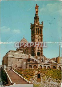 The Modern Postcard France Marseille Marian Basilica of Our Lady of the Guard