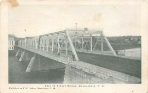Manchester New Hampshire c1905 Postcard Granite Street Bridge
