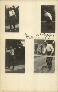 Fairmount IN Tennis Multi View c1905 Real Photo Postcard