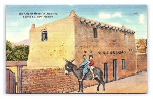 The Oldest House In America Santa Fe New Mexico Postcard