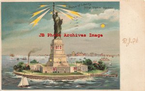 Hold to Light, Statue of Liberty New York Harbor, J Koehler No 1511