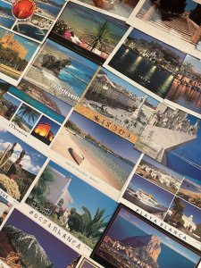 Lot of 127 Spain topographical postcards all butterfly franking stamps 2010-2011 