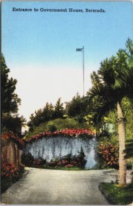 Bermuda Entrance to Government House Vintage Postcard C133