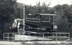 Real Photo, The Old Cog Train Engine, Exhibition, Manitou Springs, CO USA Unu...