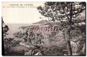 Old Postcard Corniche De L & # 39Esterel Les Rochers De La Pointe De La Baumette