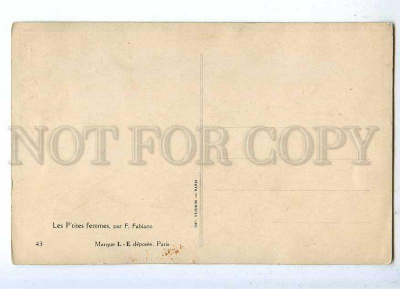 187080 ART DECO Lady FASHION by FABIANO Vintage France #43 PC