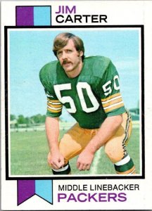 1973 Topps Football Card Jim Carter Green Bay Packers sk2492