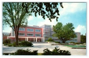 EAST LANSING, MI ~ The LIBRARY at Michigan State UNIVERSITY c1960s Postcard