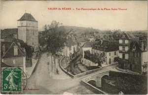 CPA SALIES-de-BEARN Vue Panoramique de la Place Saint-Vincent (1143459)