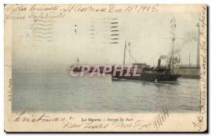 Old Postcard Le Havre Entree Harbor Boat