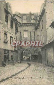 Postcard Old Rennes (I and V) Gate Mordelaise