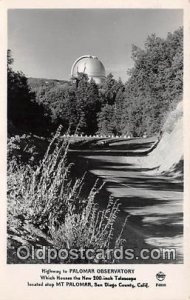 Palomar Observatory Space San Diego County, CA, USA 1956 