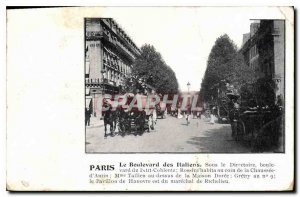 Postcard Old Paris Boulevard Italians Under the Executive Boulevard Petit Cob...