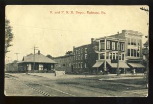 Ephrata, Pennsylvania/PA/Penn Postcard, P &R Railroad/RR Depot, 1913!