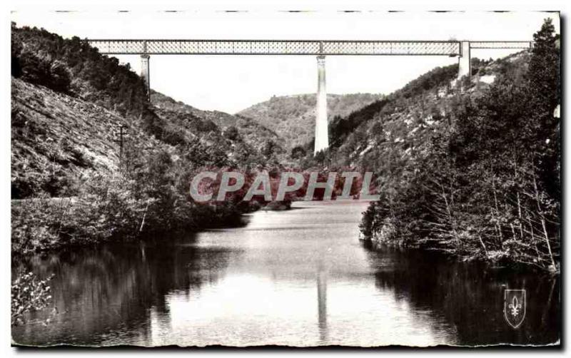 Old Postcard Picturesque La Vallee De La Sioule viaduct Fades