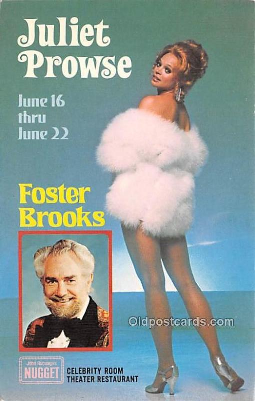 Juliet Prowse, Foster Brooks Movie Star Actor Actress Film Star Unused 