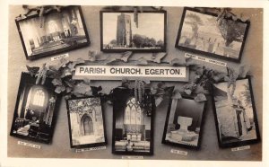 Egerton England Parish Church Views Real Photo Postcard AA22230