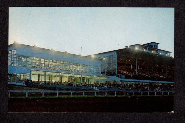 ME Scarborough Downs Race Track Racing Horse Race Maine Postcard Pc