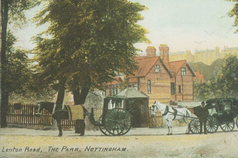 Lenton Road Nottingham Painting Postcard